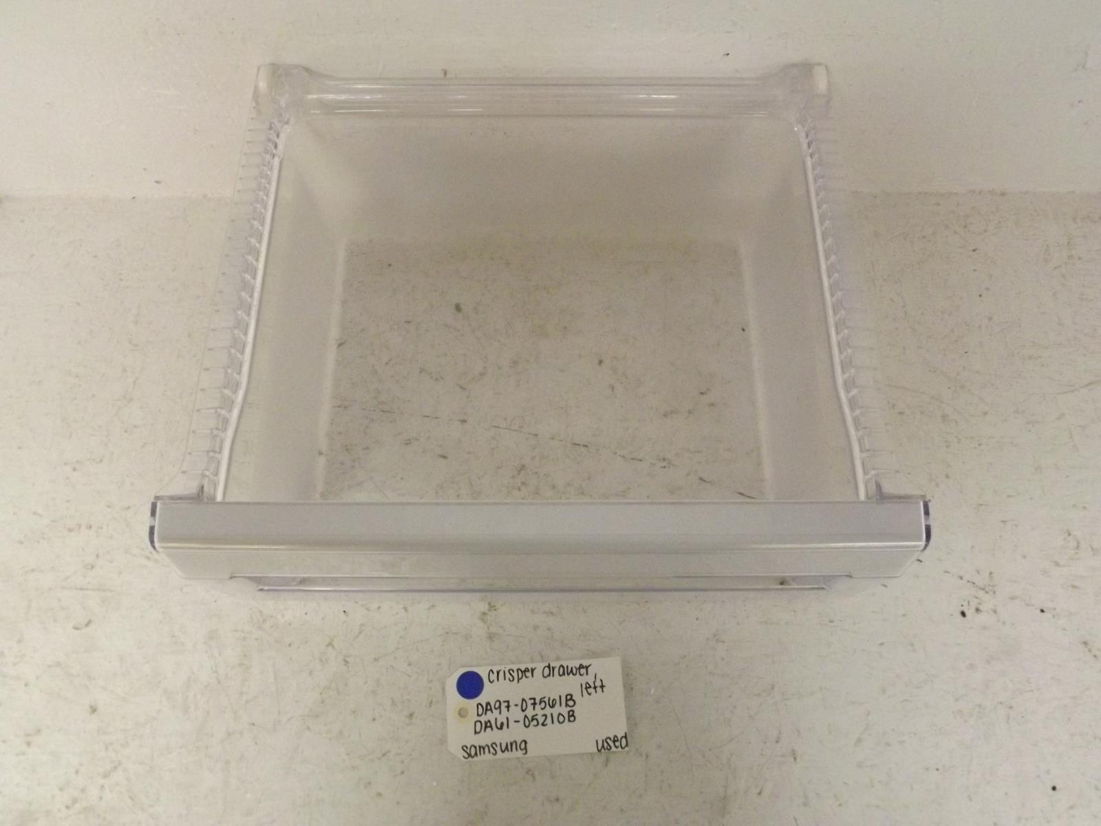 Samsung Refrigerator DA97-07561B DA61-05210B Crisper Drawer, Left Used Samsung Refrigerator DA97-07561B DA61-05210B Crisper Drawer, Left Used
